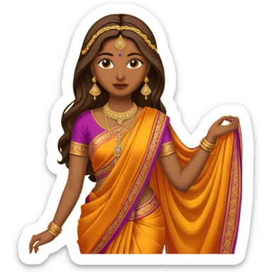 Sari with no human just the dress sticker