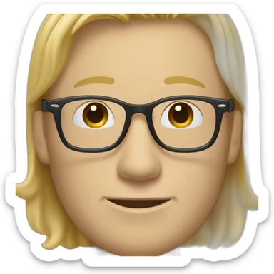 Handsome winky faced blond man with short hair and persol glasses sticker