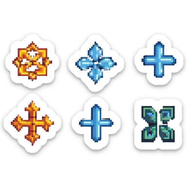 four elements symbols sticker