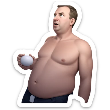 curious boy indoors topless sticker