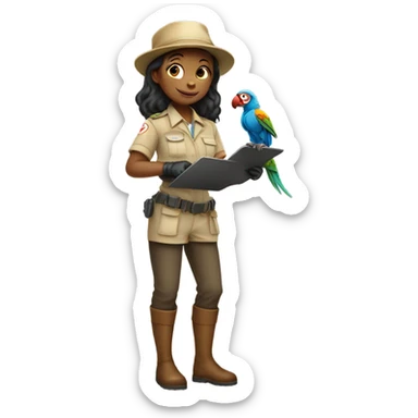 girl zookeeper sticker