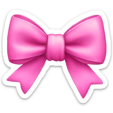 Pink bow sticker