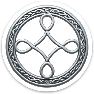 Silver Celtic circles sticker