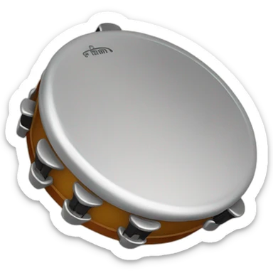 tambourine with metal jingles sticker