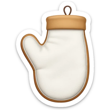 A white baking mitten sticker