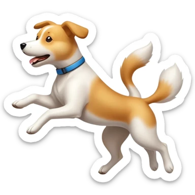 Dogs jumping  sticker