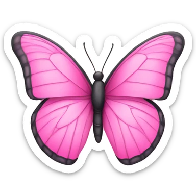 A pink butterfly  sticker
