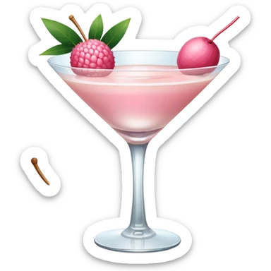 baby pink lychee martini drink sticker