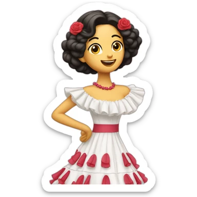 Chica morena dando Palmas flamencas sticker