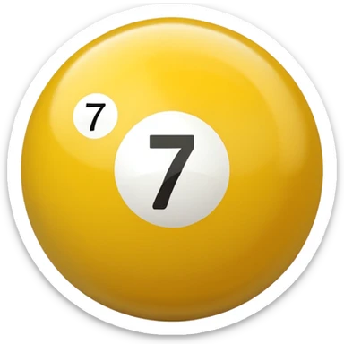 billiard ball 7 number sticker