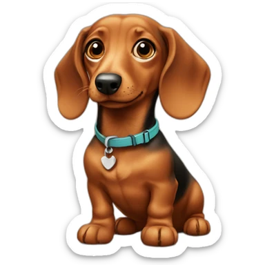 funny puppy dachshund sticker