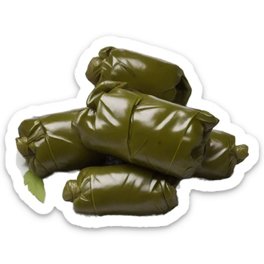 Greek dolma on plate sticker