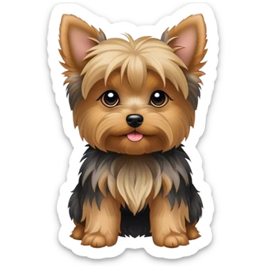 Yorkie puppy sticker