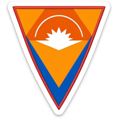 Nepal flag like orange colour flag sticker