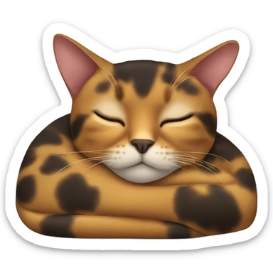 tortishell cat sleeping sticker