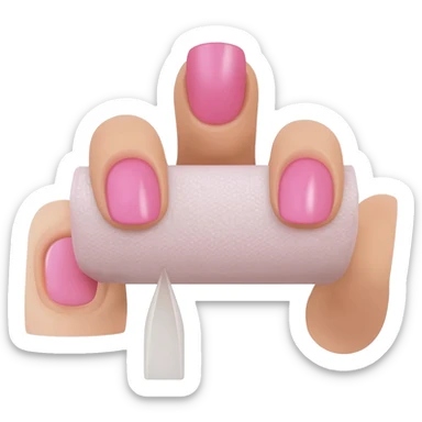 Nail technician pink nail desk sticker