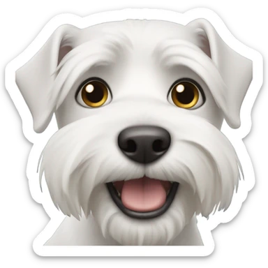 white terrier with longer upright ears sticker