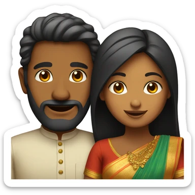 india  husband and wife  sticker