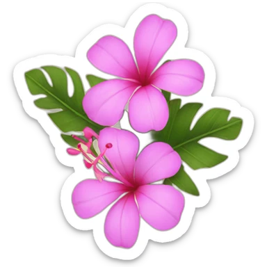 Hawaii flower sticker