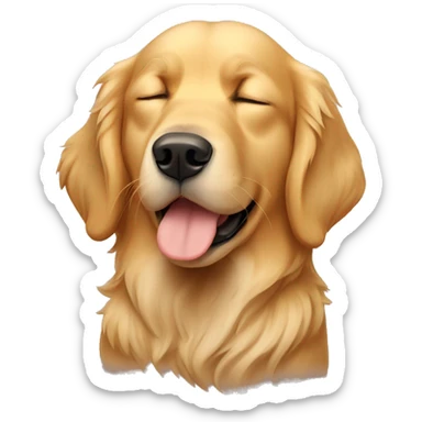 Golden retriever which sleep sticker