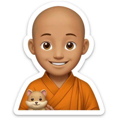 Monk with 1 tail sticker