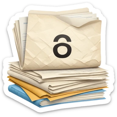 mac os mixed papers skeuomorphic sticker