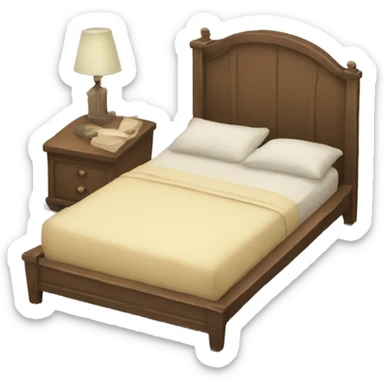 A bed used alot  sticker