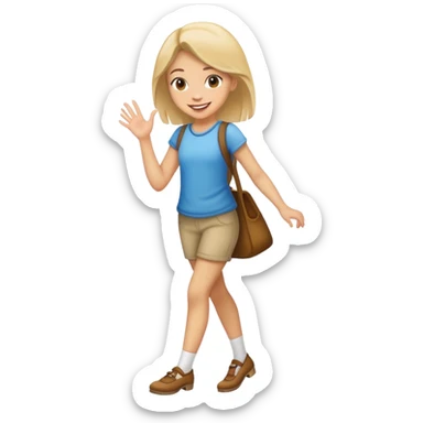 Sneaky girl tip toe sticker