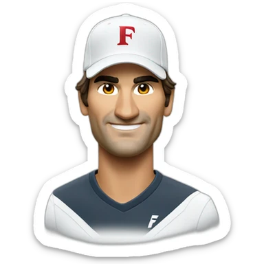 roger federer tennisman sticker