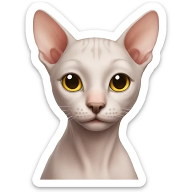 hairless cat sticker