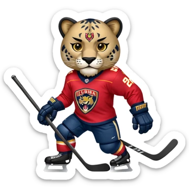 Florida Panthers hockey mascot sticker