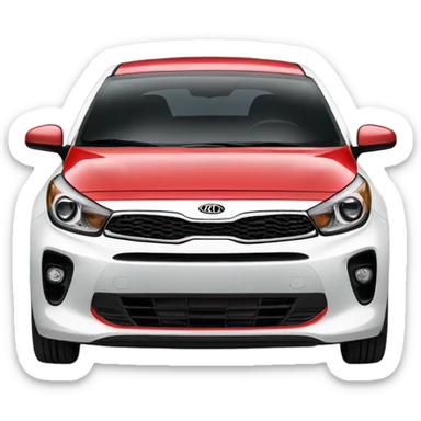  Red Kia Rio Sedan sticker
