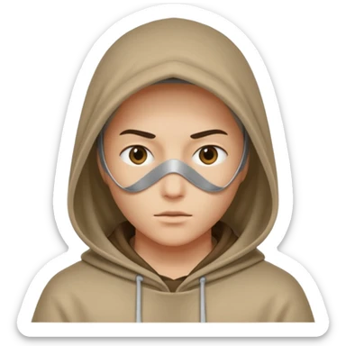 Eyes covered by hood sticker