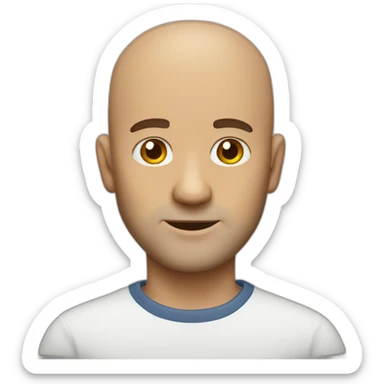 Men with baldness sticker