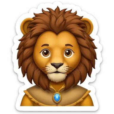man in lion  costume  sticker