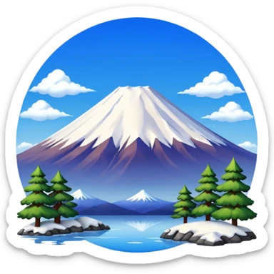 Fuji mountain sticker