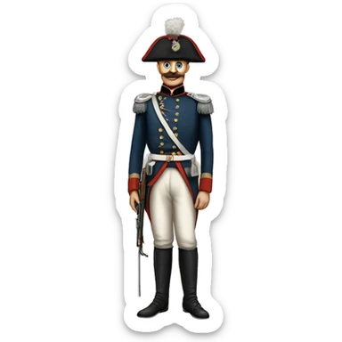 soldier in the Crimean War in full height sticker
