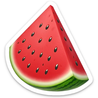 Cartoon Watermelon triangle one slice small sweet  sticker