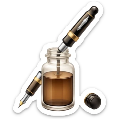 Vintage Academia Fountain pen + in bottle sticker