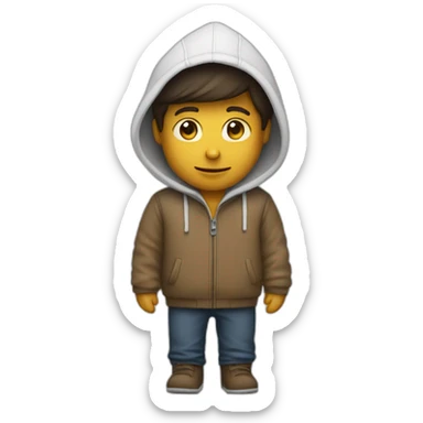 homme avec une capuche de dos sticker