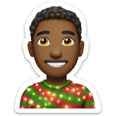 Cosmo with Christmas lights  sticker