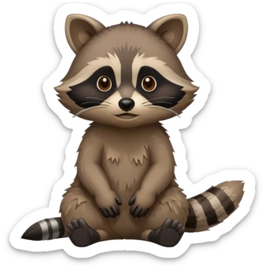 Raccoon being homeless  sticker
