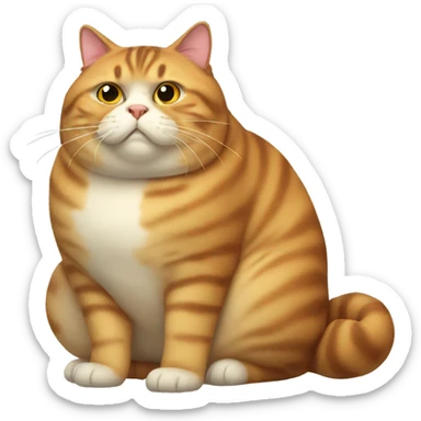 fat cat sticker