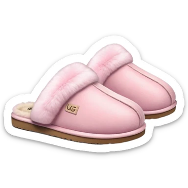 UGG FLUFFY house slippers no logo no text sticker