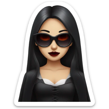 girl vampire with dark sunglasses sticker