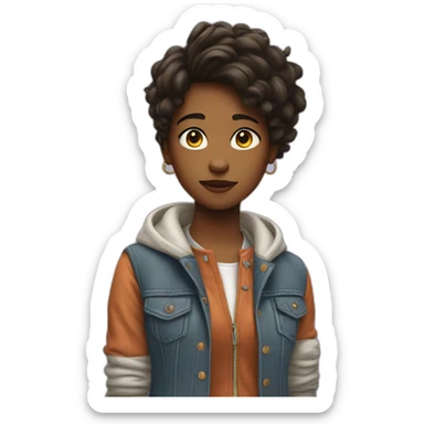 Tomboy with cool pose sticker