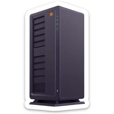 PC desktop computer server tower logo sticker