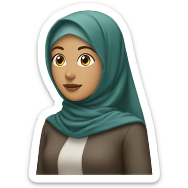 Femme qui porte hijab avec son mari  sticker