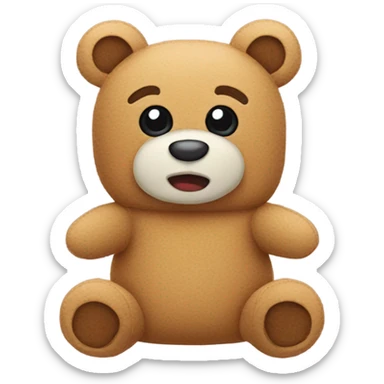 Teddy hot water bottle sticker