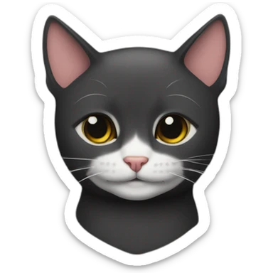 Gato rayado y gato negro sticker